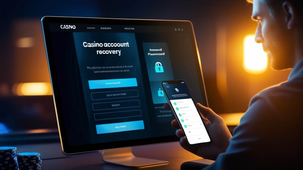 Player checking password reset and account recovery alerts on a casino screen